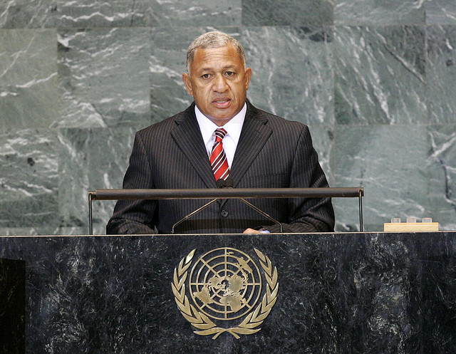 Josaia V. Bainimarama, Prime Minister of the Republic of the Fiji Islands, addresses the general debate of the sixty-fourth session of the General Assembly.