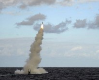 oyal Navy Submarine HMS Astute Fires a Tomahawk Cruise Missile (TLAM) During Testing Near the USA