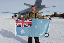 Corporal Marc Neiberding in Antarctica with the Royal New Zealand Air Force in February this year.