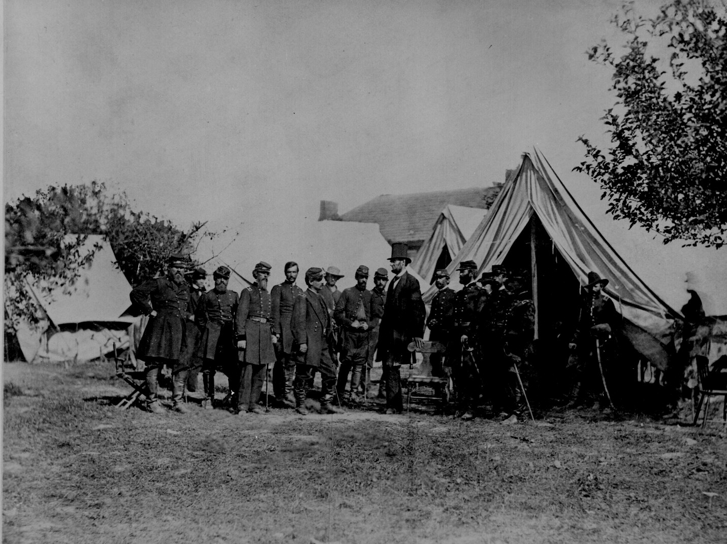 Frustrated by General McClellan’s hesitation to pursue a badly battered Confederate Army following the Battle of Antietam, Lincoln visited the battlefield in October 1862 to impress upon the general the need to aggressively pursue Lee’s army. McClellan continued his cautious pursuit, and Lincoln subsequently replaced him with General Ambrose Burnside.