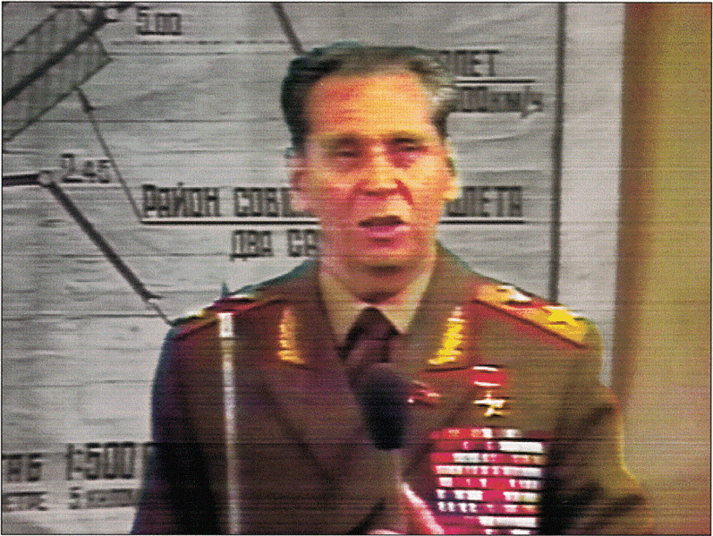  Marshal Nikolai Ogarkov during his September 9, 1983 press conference on the shootdown of Korean Air Lines Flight 007