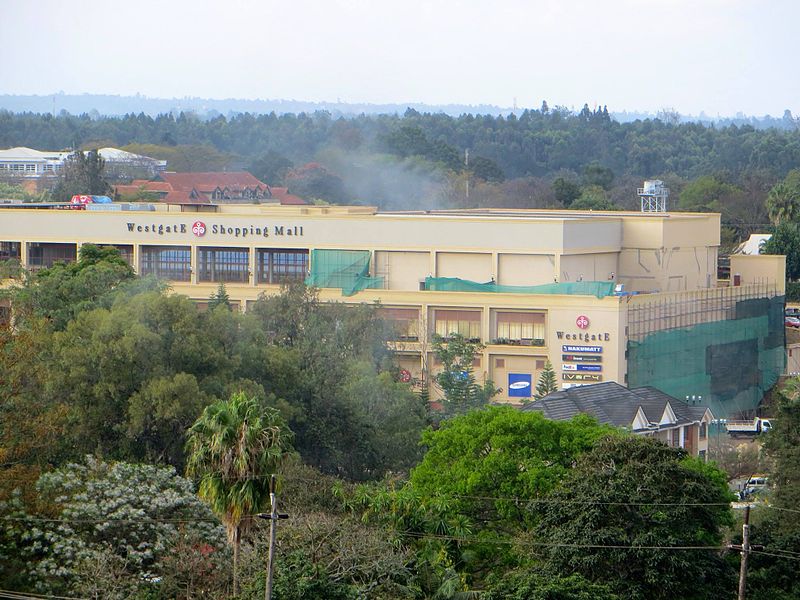 Smoke rising above the Westgate Shopping Mall, Nairobi, during the recent terrorist attack.
