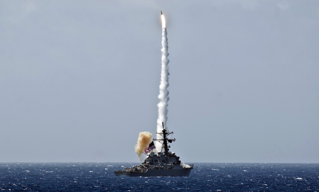 ACIFIC OCEAN (July 13, 2012) The Arleigh Burke-class guided-missile destroyer USS Paul Hamilton (DDG 60) launches a Standard Missile (SM 2) during a missile exercise as part of Rim of the Pacific (RIMPAC) 2012.