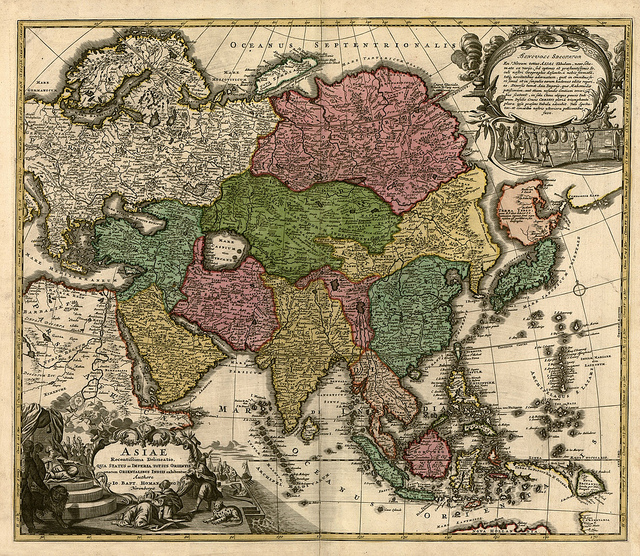 Johan Baptist Homann - Map of Asia (c 1700)