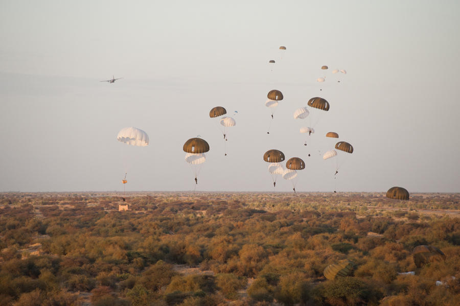 Paratroopers from France's 17th Parachute Engineer Regiment land at Timbuktu Airport, Mali to conduct an evaluation of the facility which was damaged by retreating insurgents. France's operations in Africa provide potential learning opportunities for Australia.