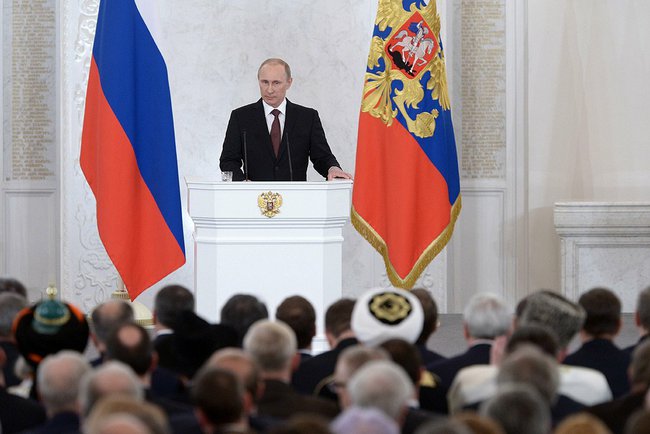 Address by President Putin to the Parliament on 18 March.