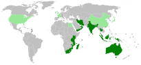 The members (dark green) and dialogue partners (light green) of the Indian Ocean Rim Association