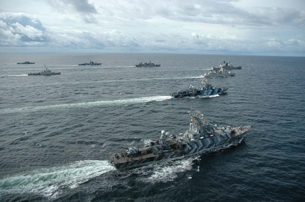 Indonesian Navy ships formation