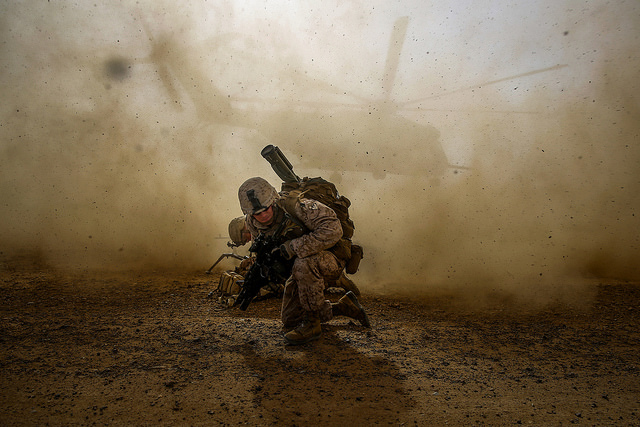 US Marines in Helmand province, May 2014.
