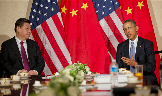 US President Barack Obama during a bilateral meeting with Chinese President Xi Jinping