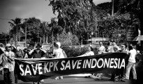 Demonstration in support of Indonesia's Corruption Eradication Commission (KPK).