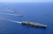 USS Nimitz, USS Chosin, USS Sampson, and USS Pinkney in South China Sea.