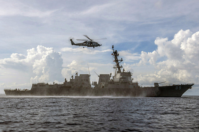 USS Mustin Patrols the South China Sea