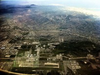 Tijuana International Airport from above at 10,000