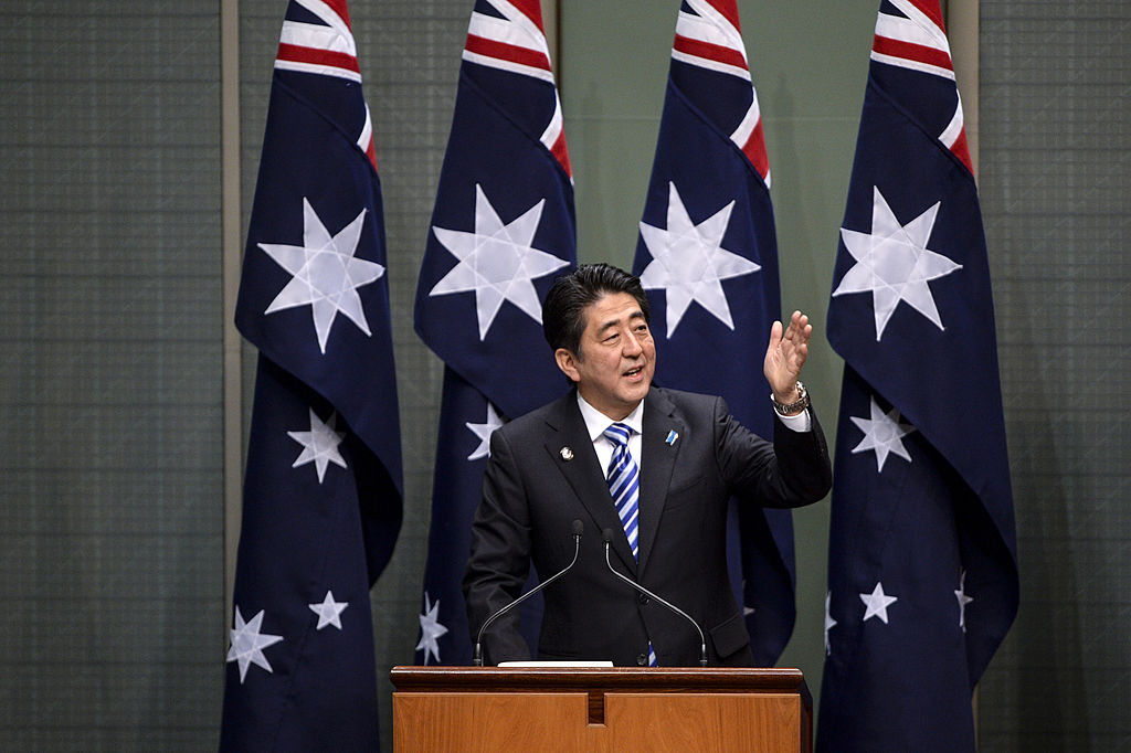 安倍、オーストラリアに対する日本の意味変更